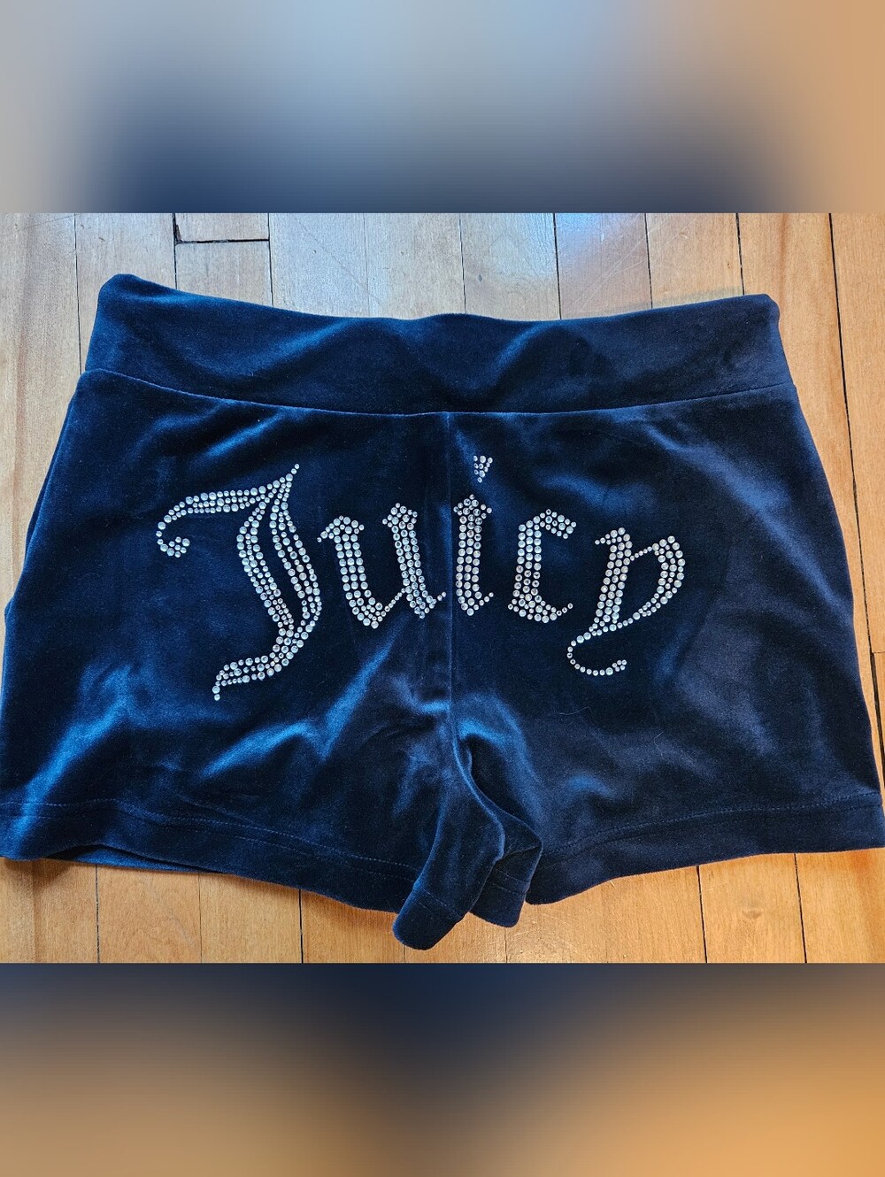 Juicy Couture Navy Blue Velvet Shorts Xs